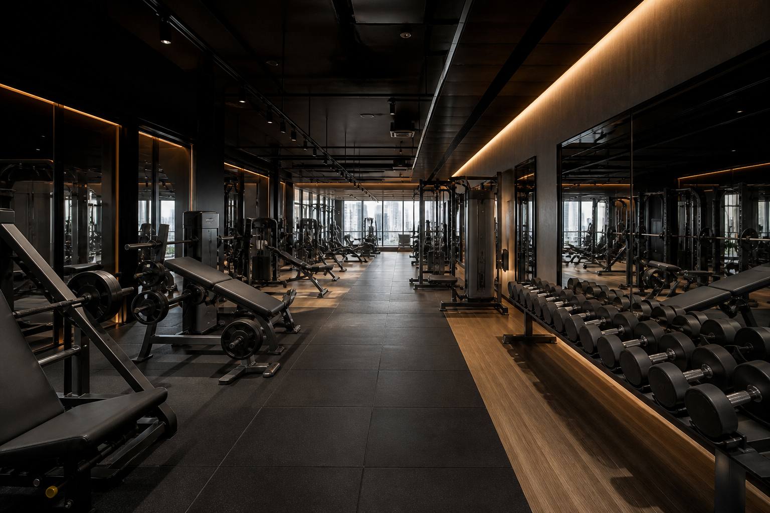 Ambiente de centro deportivo premium